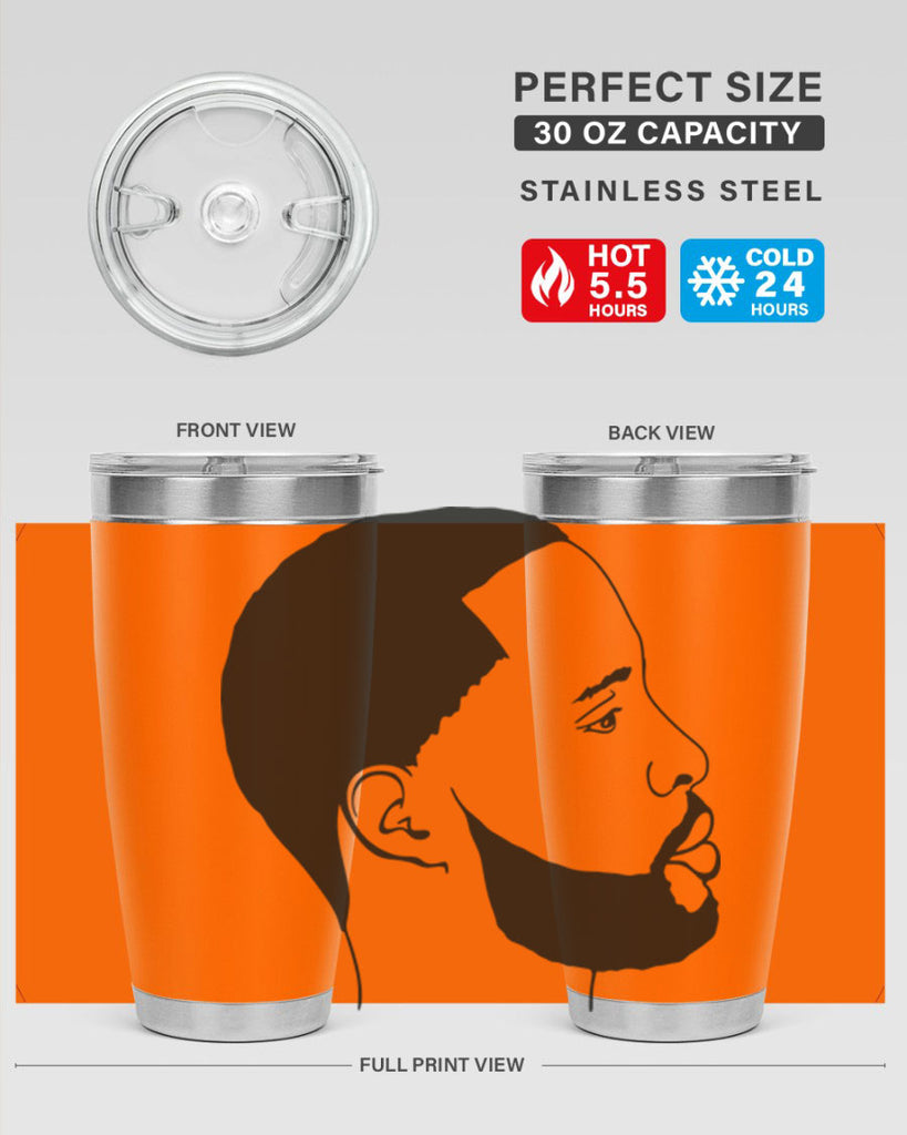 beardman 54#- black men - boys- tumbler