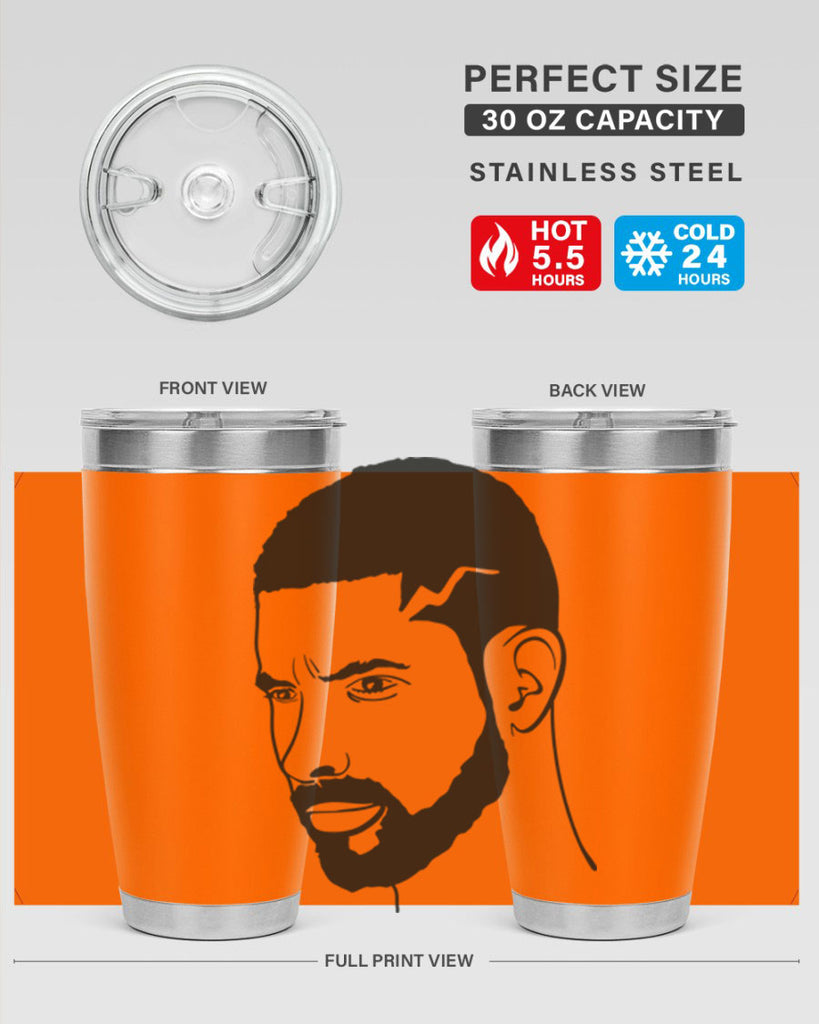 beardman 56#- black men - boys- tumbler