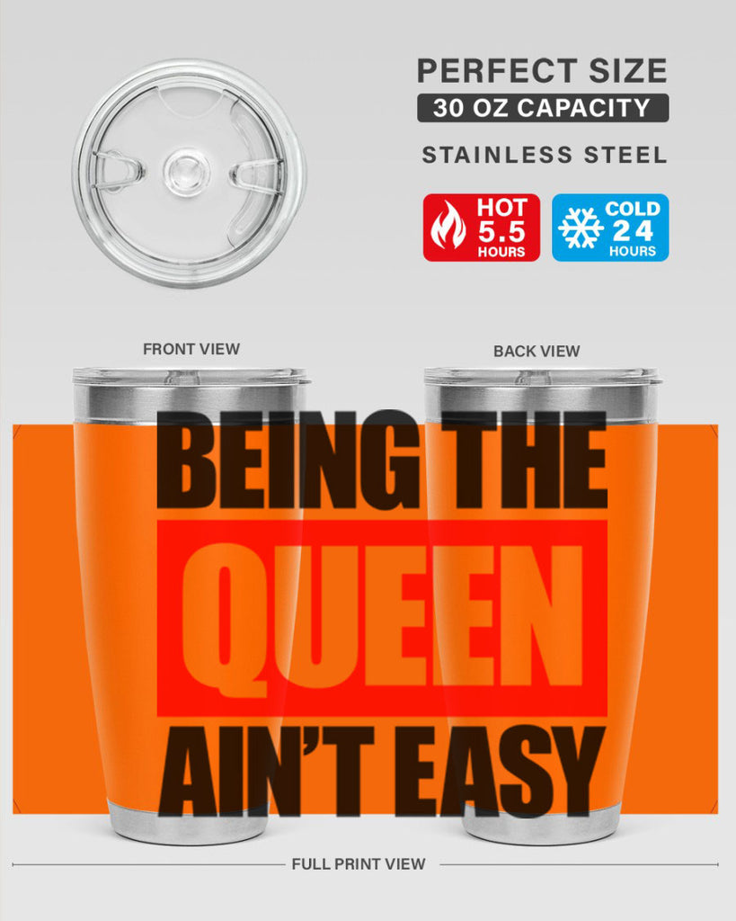 being the queen aint easy 255#- black words phrases- Cotton Tank