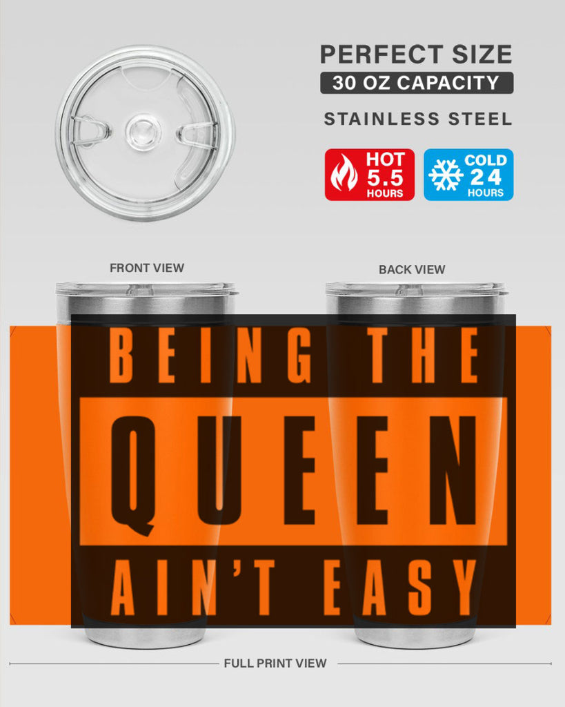 being the queen aint easy 258#- black words phrases- Cotton Tank