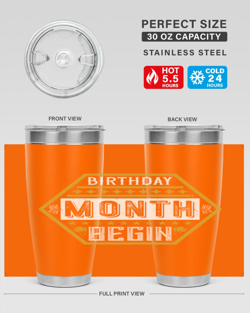 birthday month begin Style 9#- birthday- tumbler