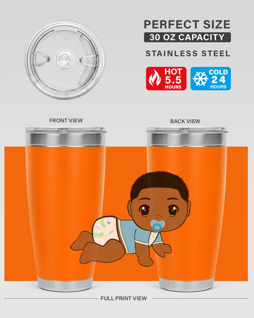 black baby boy 1#- black men - boys- tumbler