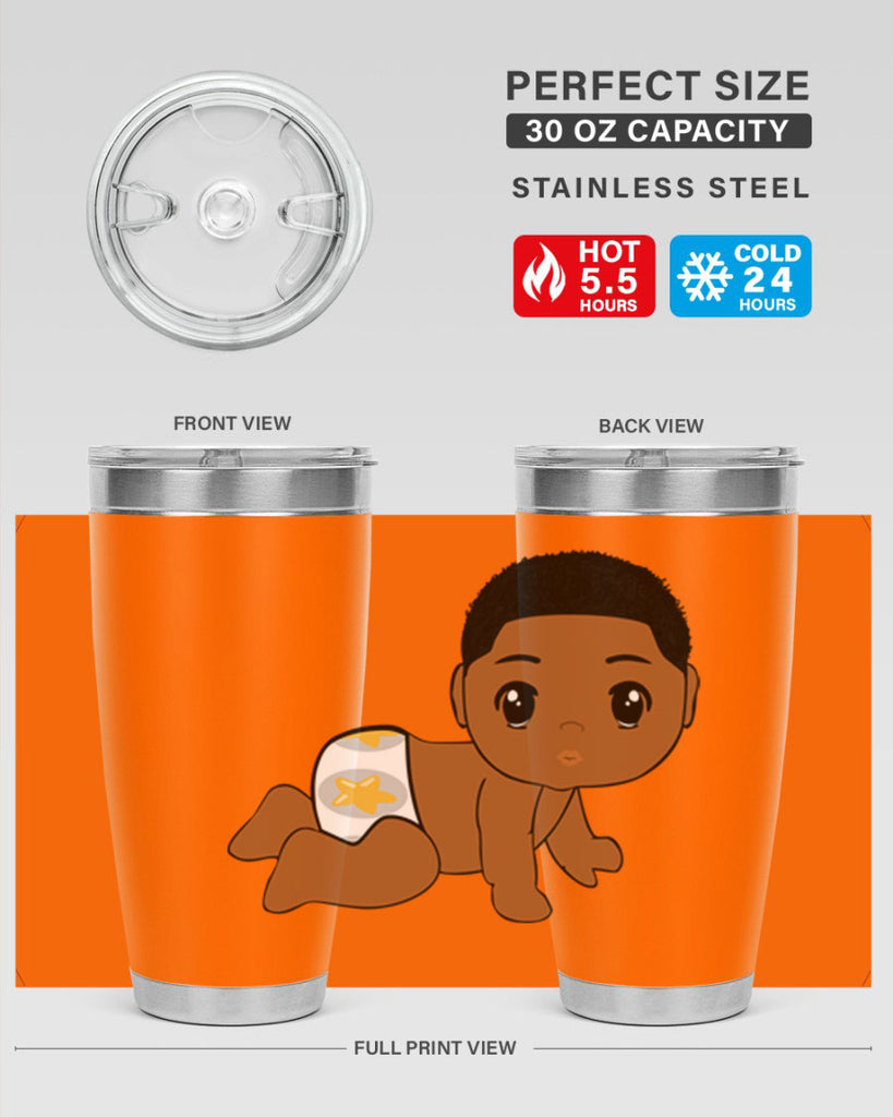 black baby boy 3#- black men - boys- tumbler