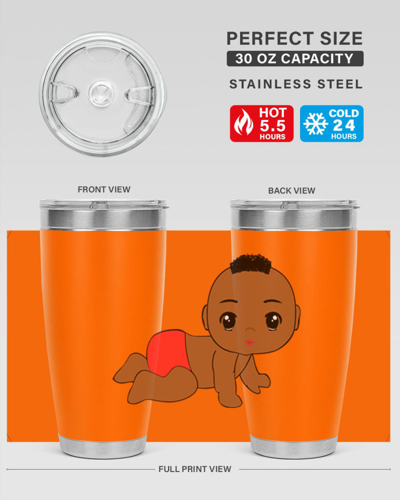 black baby boy 5#- black men - boys- tumbler