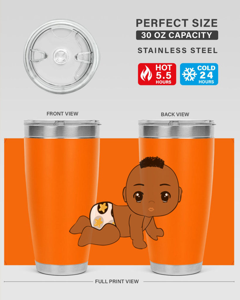 black baby boy 6#- black men - boys- tumbler