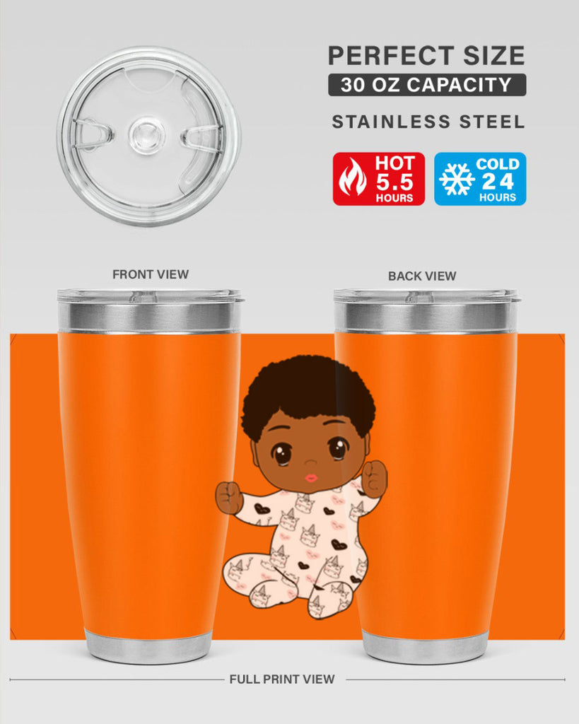black baby boy 8#- black men - boys- tumbler