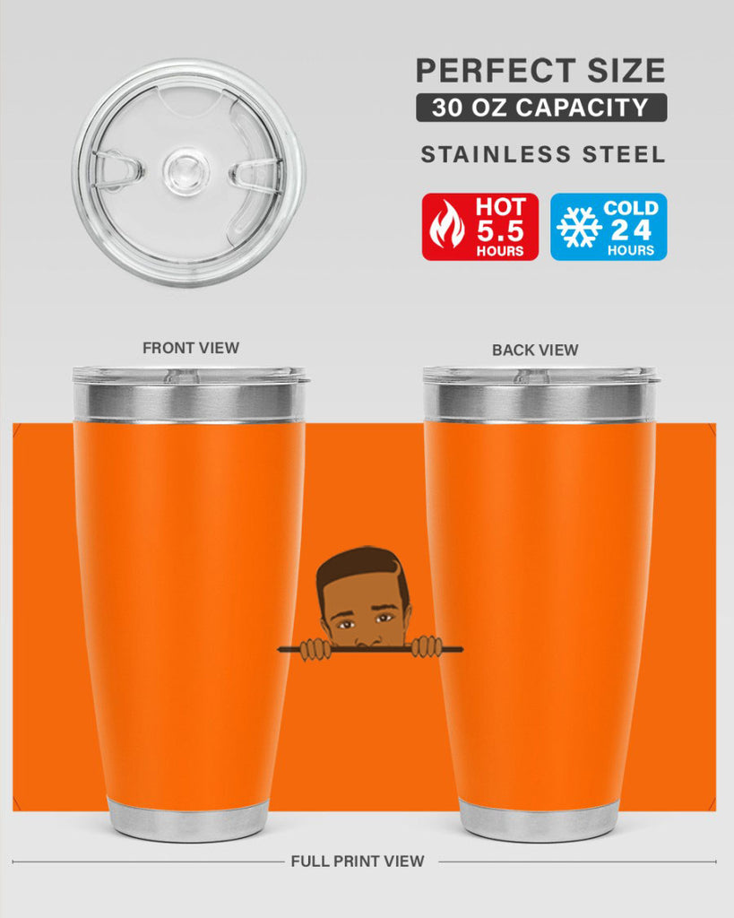 black boy 5#- black men - boys- tumbler