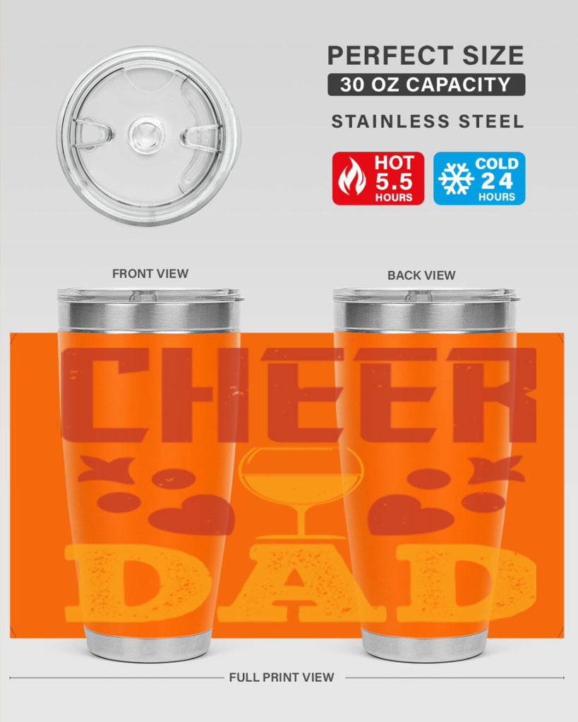 cheer dad 121#- fathers day- Tumbler