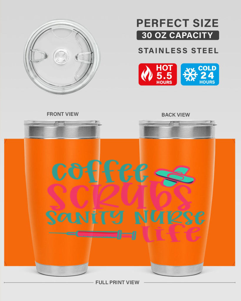 coffee scrubs sanity nurse life Style 390#- nurse- tumbler