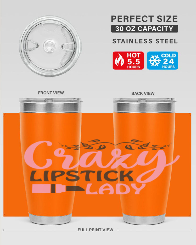 crazy lipstick lady Style 159#- make up- Tumbler