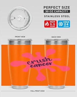 crush cancer Style 14#- breast cancer- Tumbler