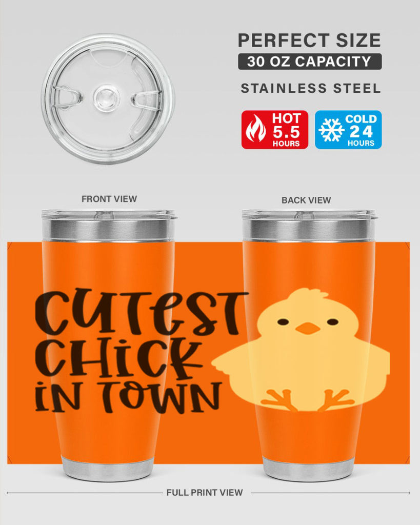 cutest chick in town 61#- easter- Tumbler
