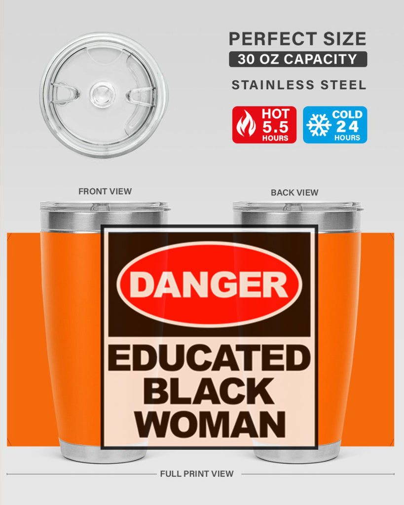 danger educated black  woman 176#- black words phrases- Cotton Tank