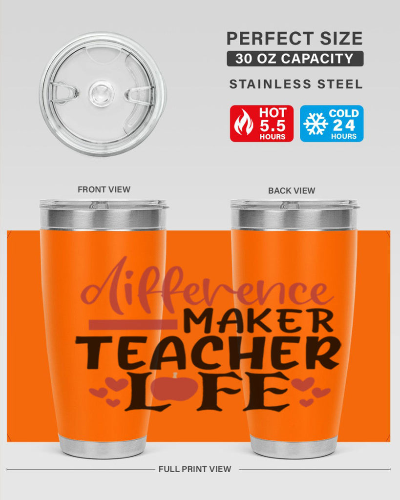 difference maker teacher life Style 118#- teacher- tumbler
