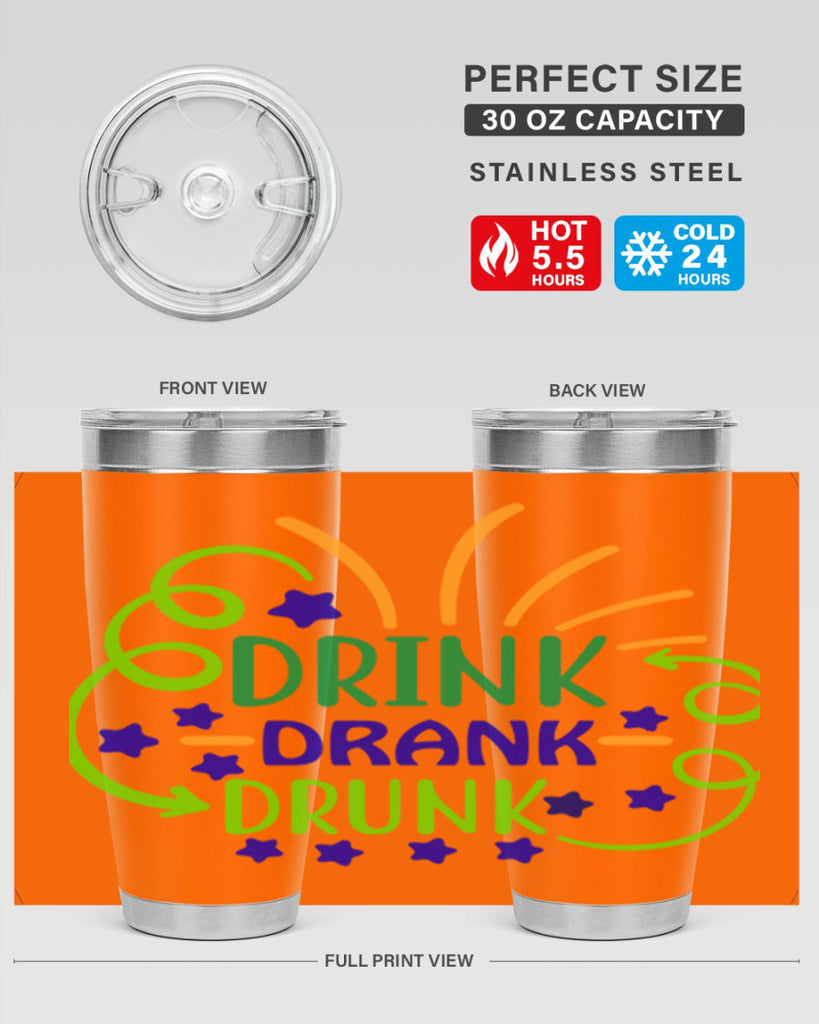 drink drank drunk 23#- mardi gras- Tumbler