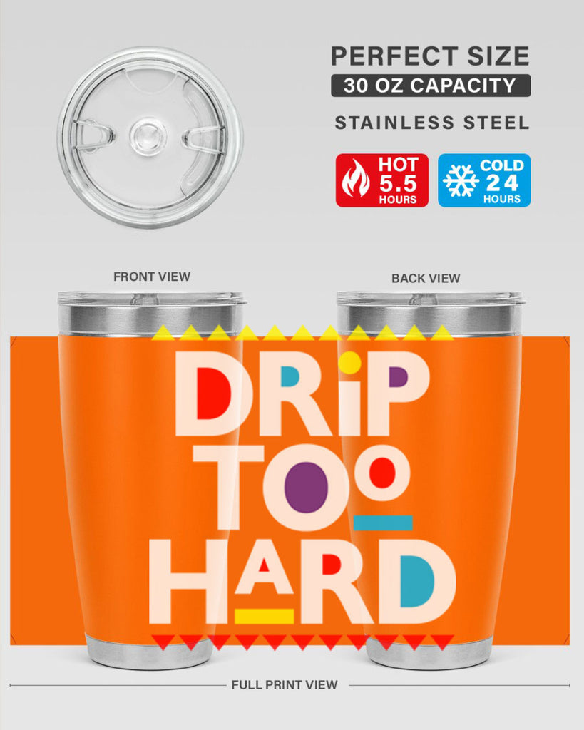 drip too hard 163#- black words phrases- Cotton Tank