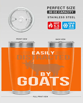 easily distracted by goats Style 5#- goat- Tumbler