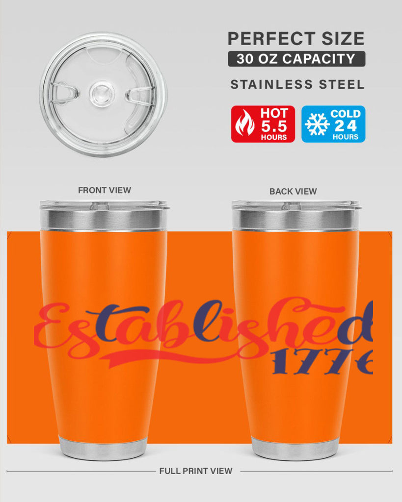 established Style 46#- Fourt Of July- Tumbler