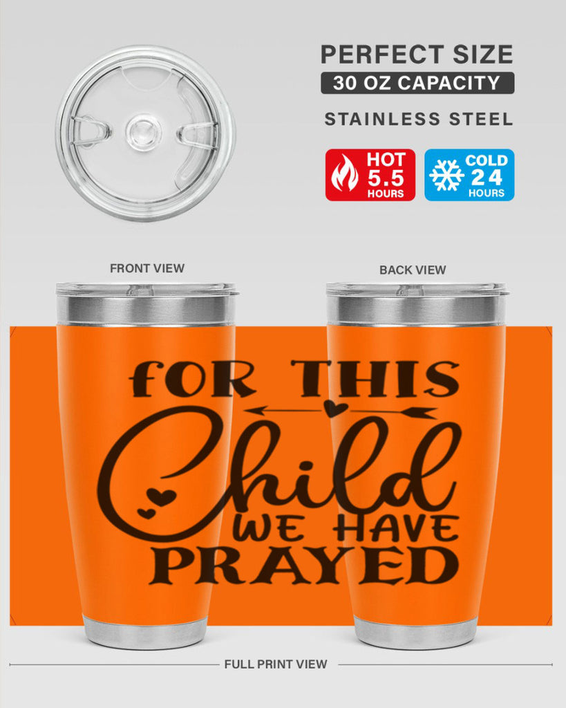 for this child we have prayed Style 265#- baby- tumbler