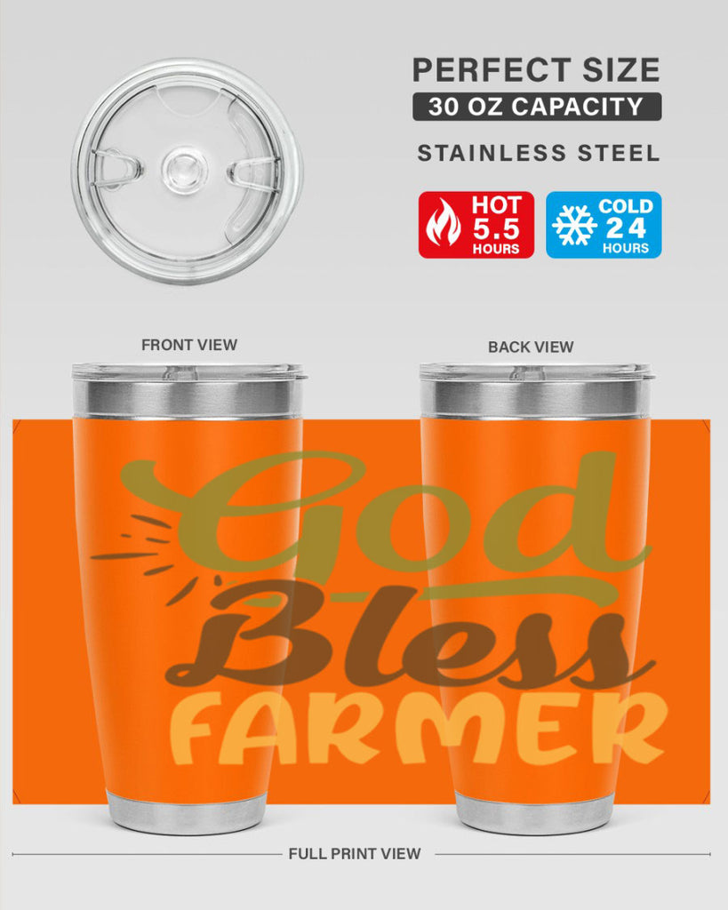 god bless farmer 10#- farming and gardening- Tumbler