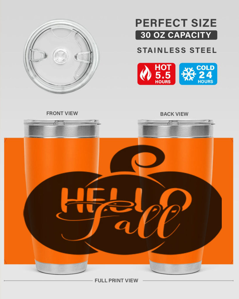 hello fall 275#- fall- Tumbler