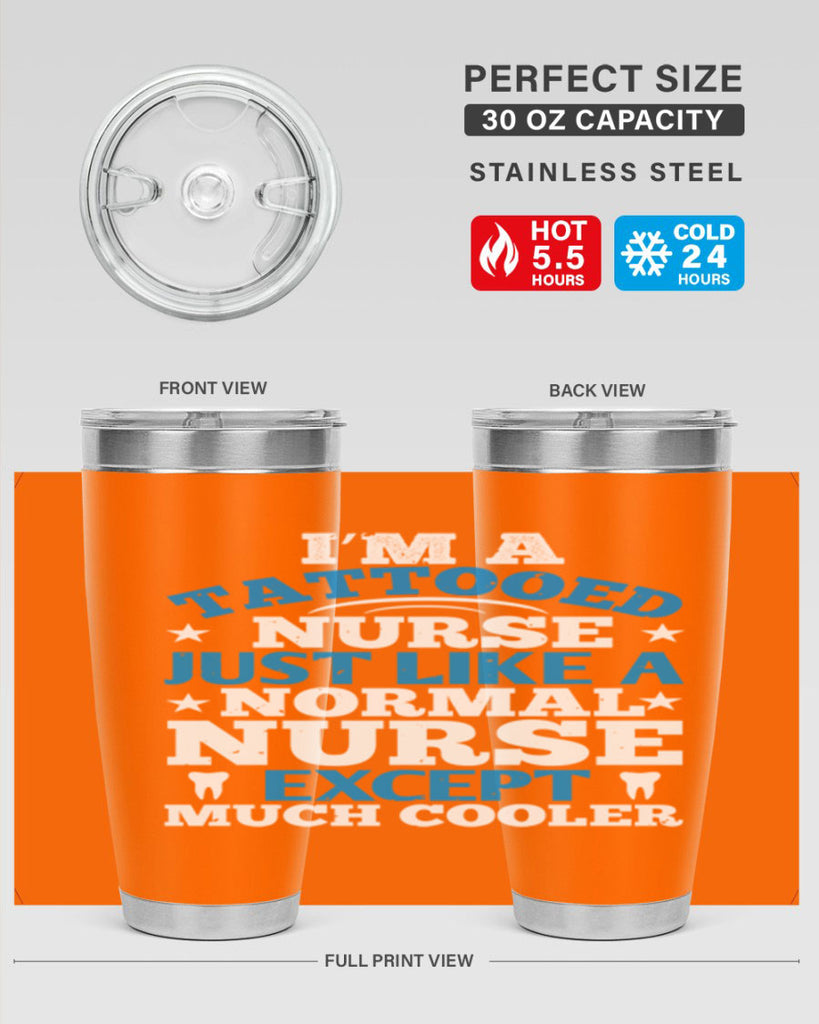 i am tattooed nurse just like a Style 337#- nurse- tumbler