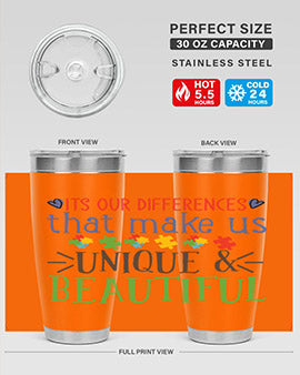 its our differences that make us unique beautiful Style 27#- autism- Tumbler