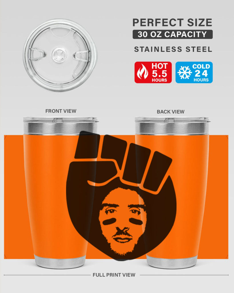 kaepernick fist hair 22#- black men - boys- tumbler