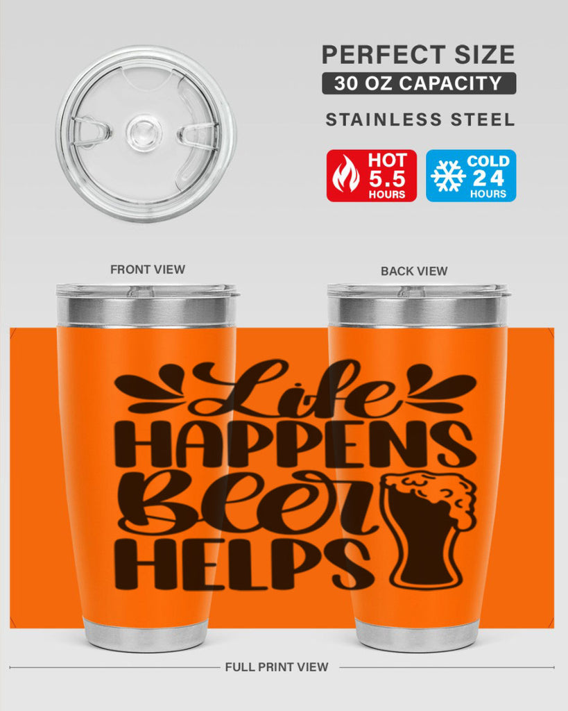 life happens beer helps 28#- beer- Tumbler