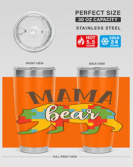 mama bear Style 32#- autism- Tumbler