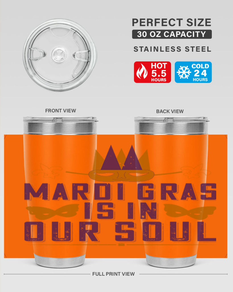 mardi gras is in our soul 46#- mardi gras- Tumbler