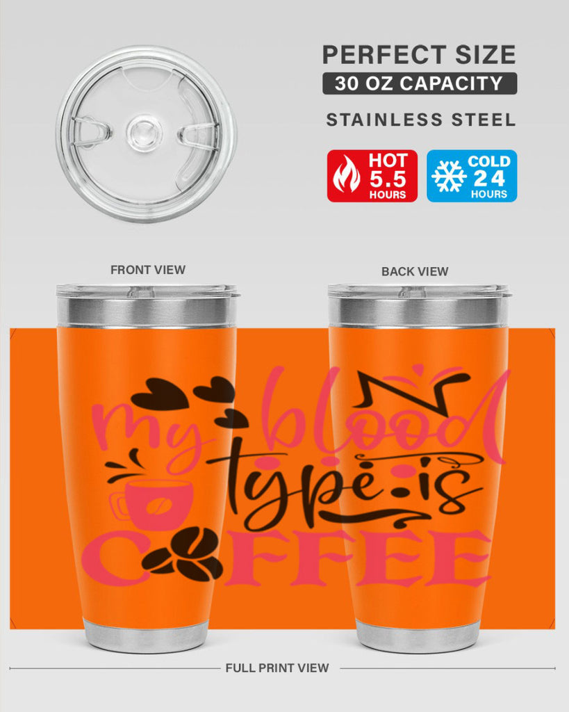 my blood type is coffee Style 375#- nurse- tumbler