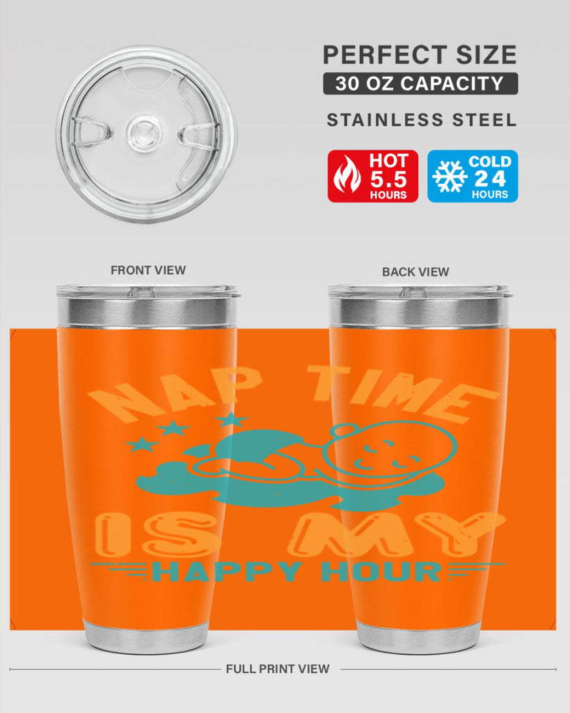 nap time is my happy hour Style 27#- baby shower- tumbler