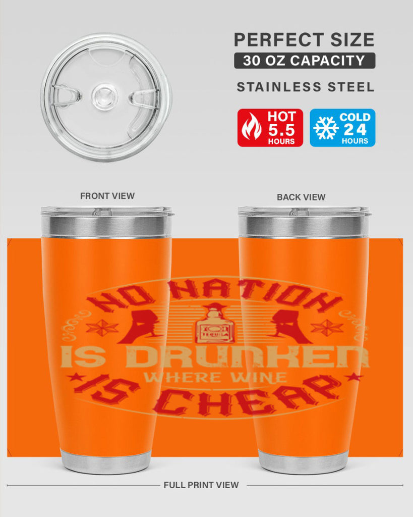 no nation is drunken where wine is cheap 32#- drinking- Tumbler