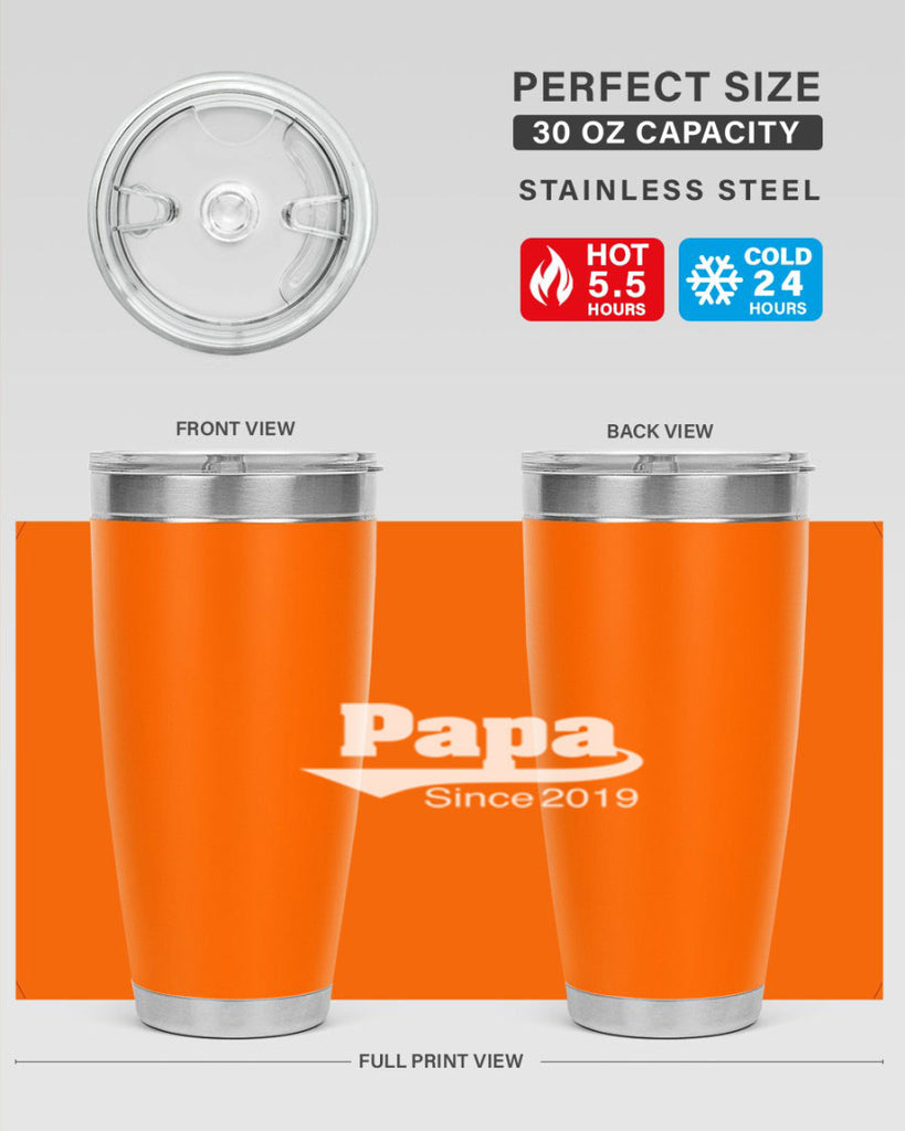 papa since 127#- grandpa - papa- Tumbler