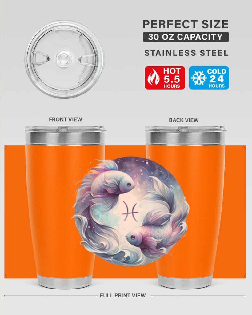 pisces 349#- zodiac- Tumbler