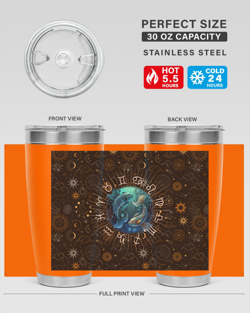 pisces Straight 366#- zodiac- Tumbler