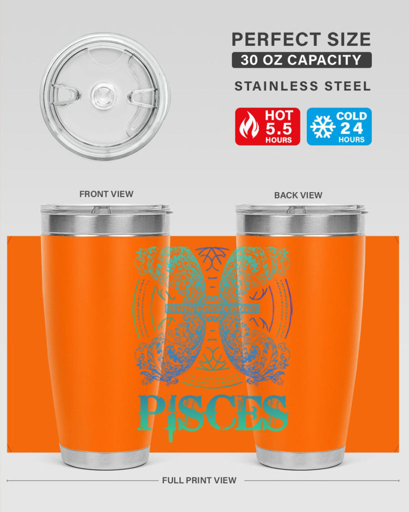 pisces Zodiac 381#- zodiac- Tumbler