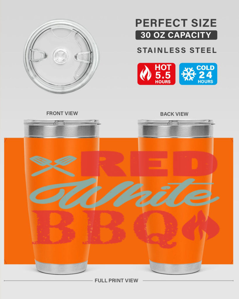 red white bbq 15#- bbq- Tumbler