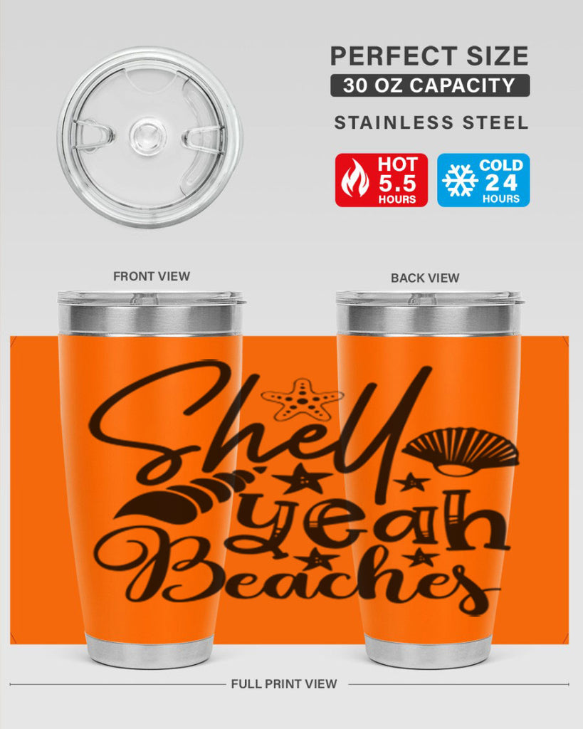 shell yeah beaches Style 75#- summer- Tumbler