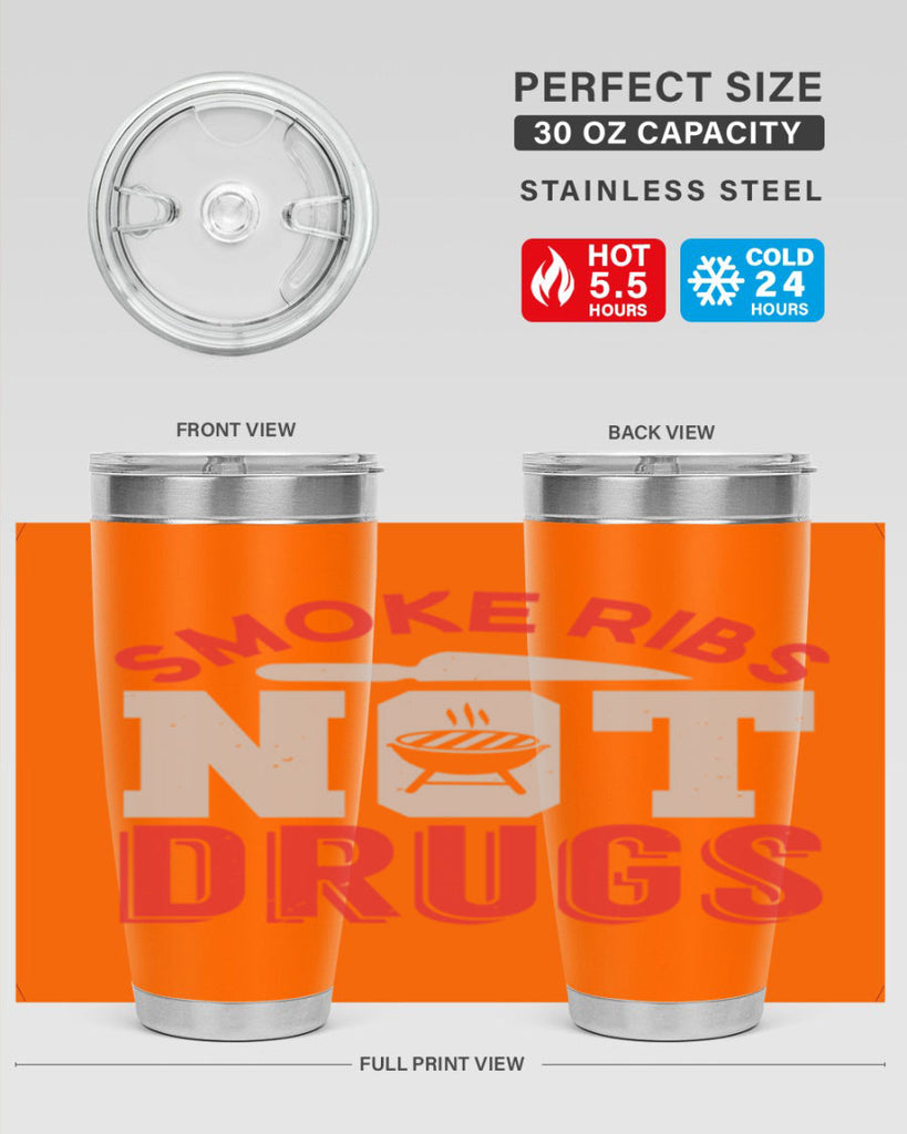 smok ribs not drugs 13#- bbq- Tumbler