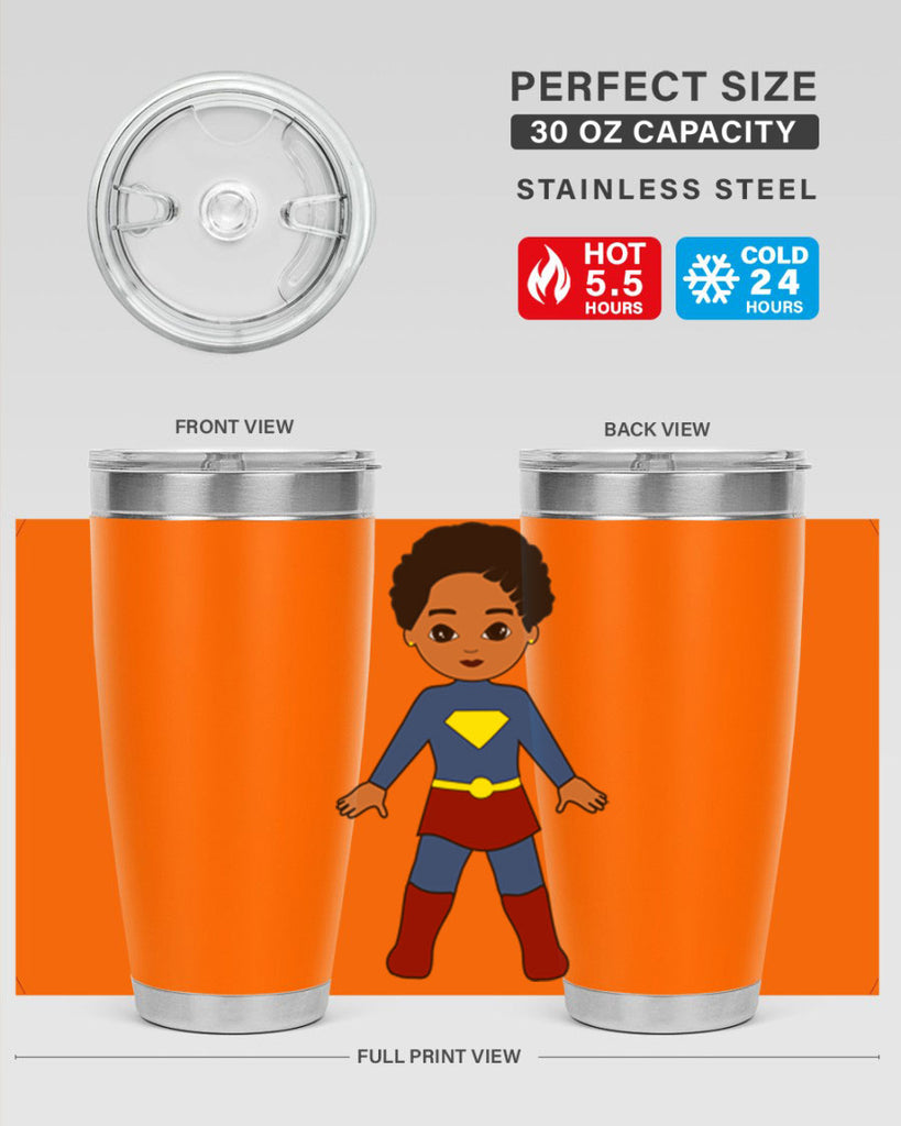 super kid 3#- black men - boys- tumbler