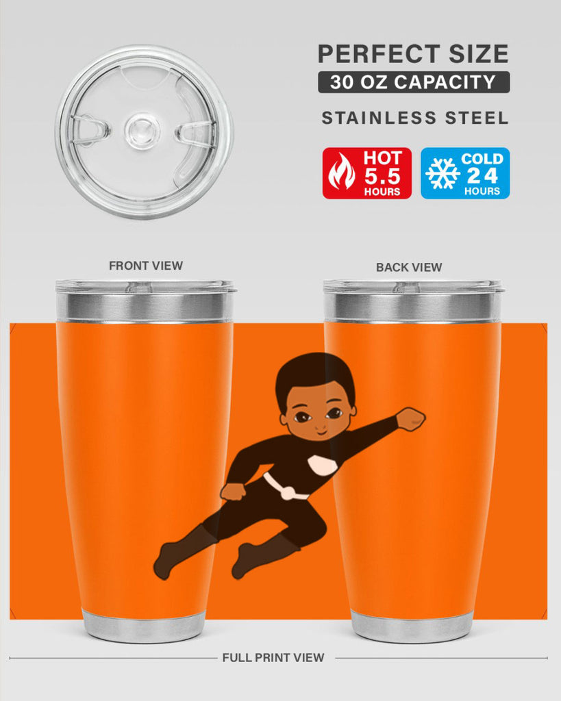 super kid 7#- black men - boys- tumbler