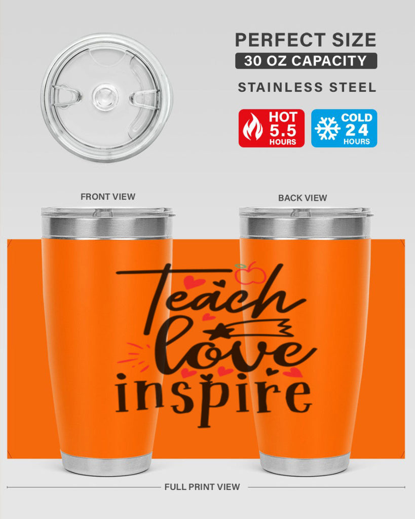 teach love inspire Style 148#- teacher- tumbler
