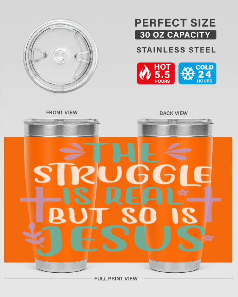 the struggle is real but so is jesusss 3#- easter- Tumbler