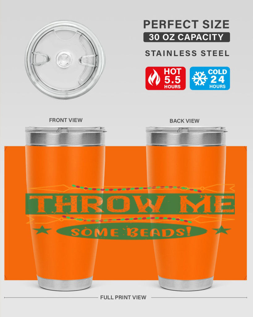 throw me some beads 34#- mardi gras- Tumbler