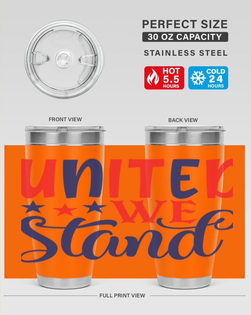 united we stand Style 75#- Fourt Of July- Tumbler