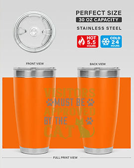 visitors must beapprovedby the cat Style 122#- cat- Tumbler