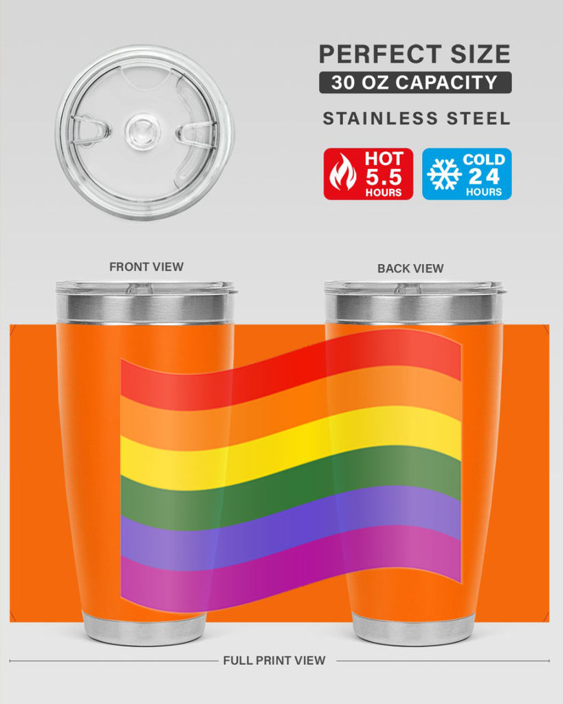 wavy rainbow flag 1#- lgbt- Tumbler
