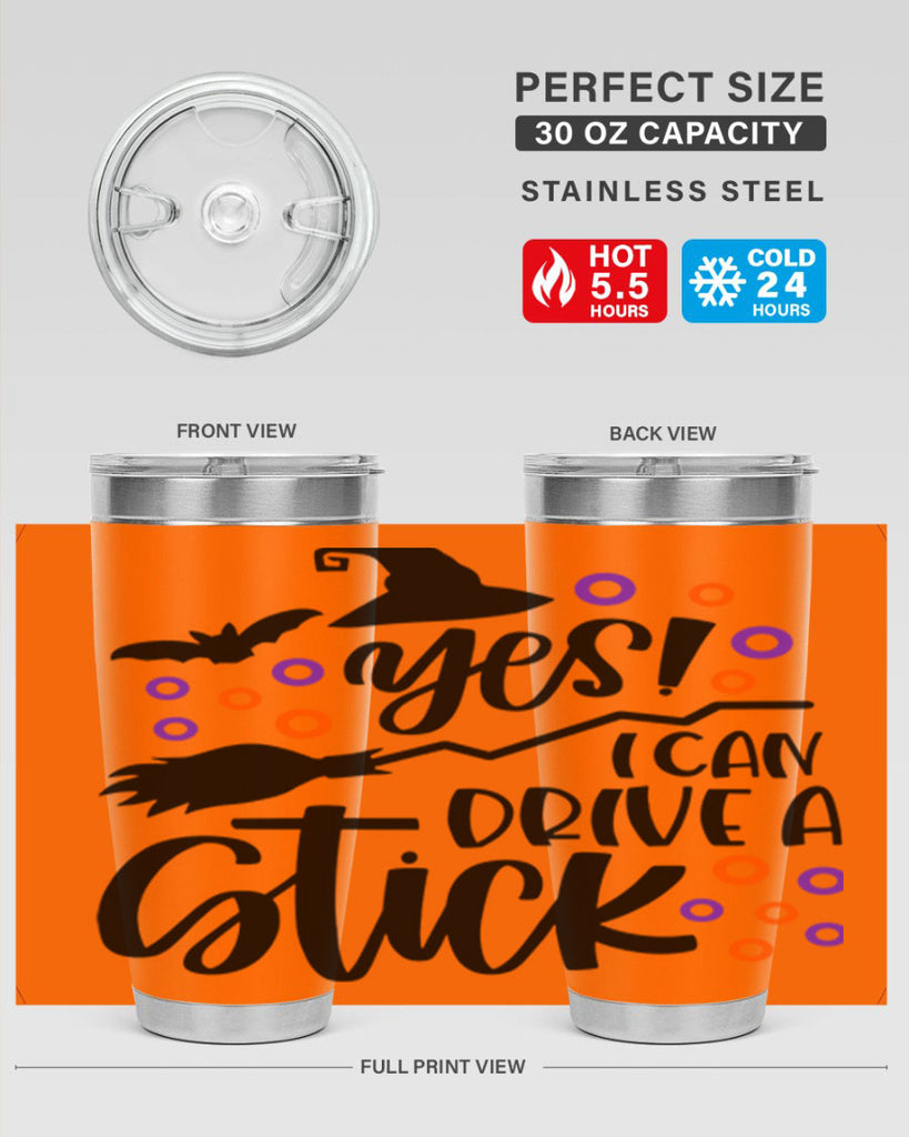 yes i can drive a stick 3#- halloween- Tumbler